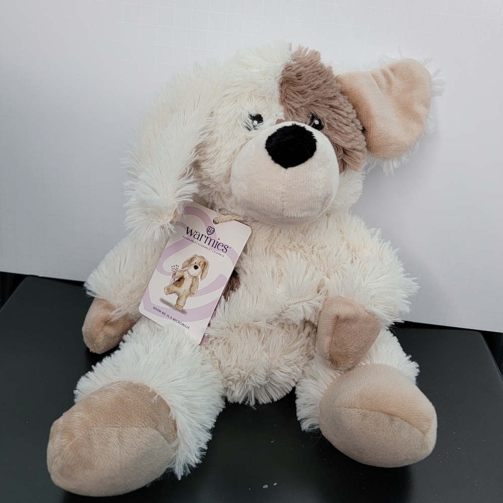NEW Plush Stuffed Puppy 14" Microwavable Weighted Scented Warmies CP-PUP-2